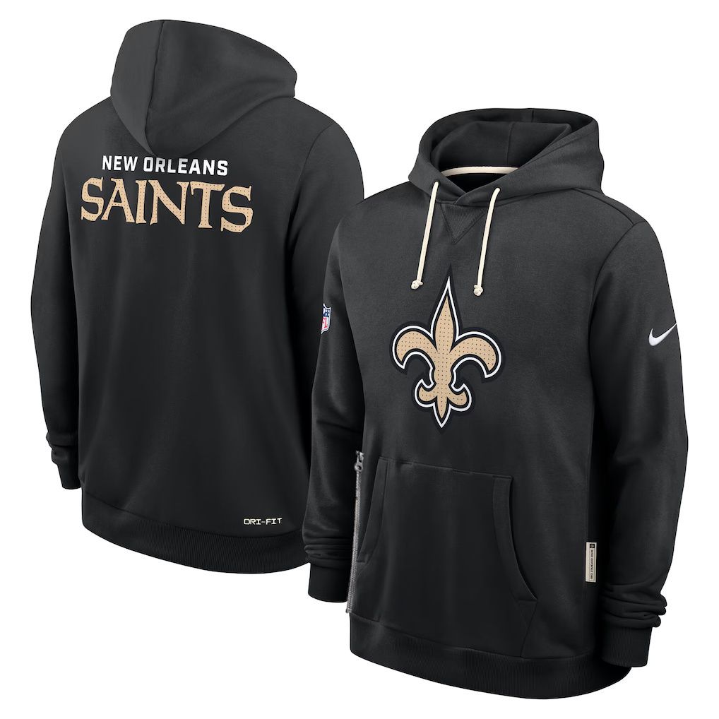 Men 2026 NFL New Orleans Saints hoodie black 01->new orleans saints->NFL Jersey